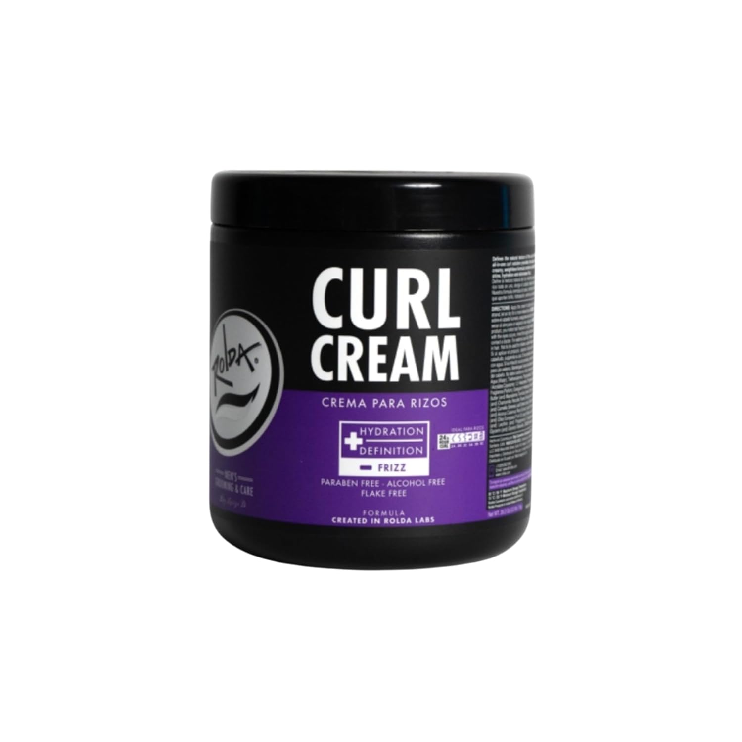 Rolda Curl Cream - Curly Hair Products for Men - Anti Frizz Curl Defining Cream with Oil Blend - Hydrates, Enhances Shine & Texture - Nourishes & Softens Strands - Non-Greasy & Lightweight (35.2 oz)