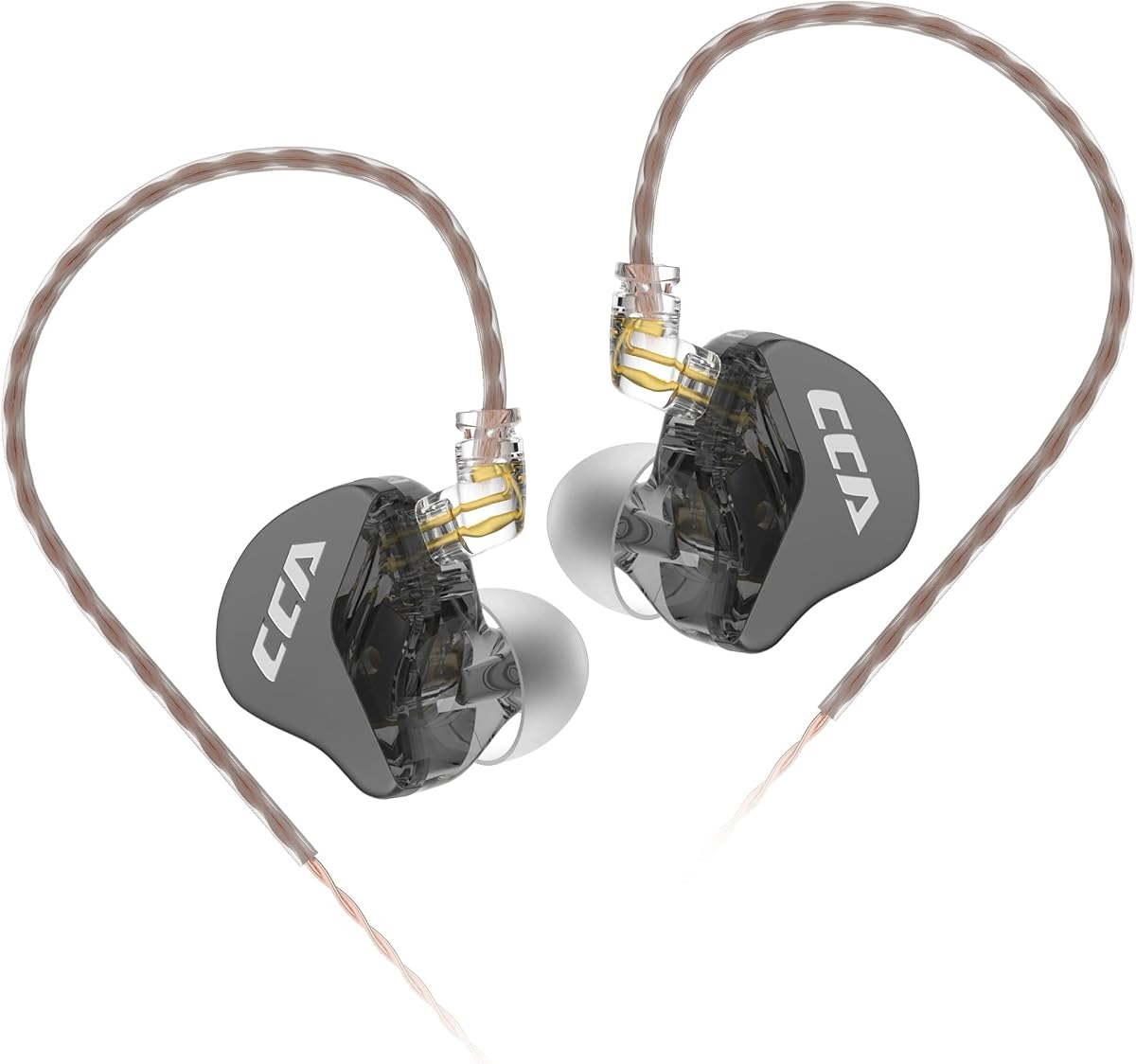CRA in Ear Monitor, Ultra-Thin Diaphragm Dynamic Driver IEM Earphones, Clear Sound & Deep Bass in Ear Headphones, Wired Gaming Earbuds with 2 Pin Detachable Cable for Singer Musicians Drummers