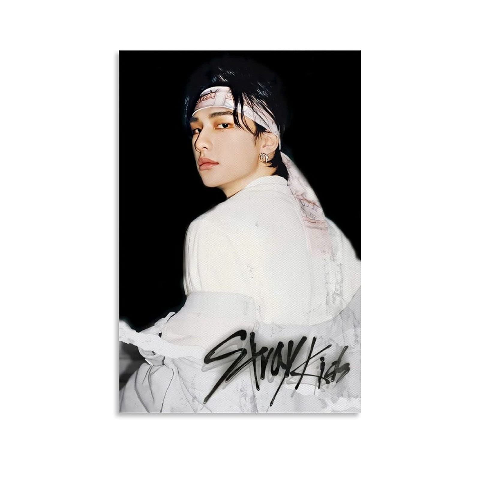 Hellove Unframe-Style1 Kpop Stray Kids Poster Hwang Hyun-Jin Poster Decorative Painting Canvas Wall Art Living Room Posters Bedroom Painting 16X24inch(40X60cm)