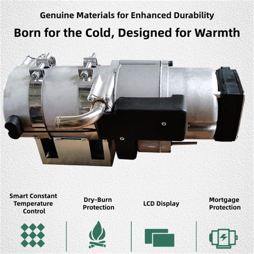 12KW Hydronic Coolant Heater, 12V/24V Liquid Fuel Heater, All-Aluminum Body and Low Noise, for Automotives Recreational Vehicles Buses Vans Trucks,24v