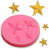 Vista 7 de Moldes de silicona con perlas de gemas, 4 paquetes de moldes de decoración de chocolate con esfera de estrella para decoración de pasteles