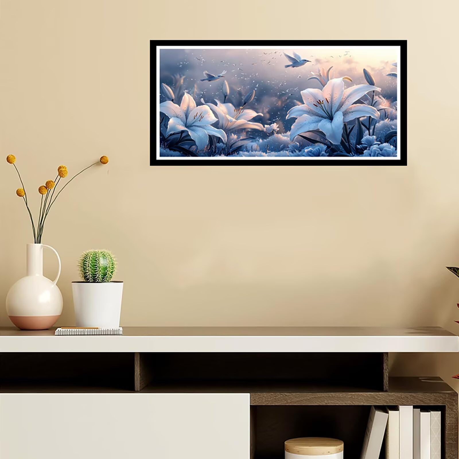 Diamentowe malowanie dla dorosłych lilia diamentowe malowanie duży rozmiar 55 x 110 cm DIY haft diamentowy pełne rzemiosło ptak dzieci obraz perłowy diamentowy klej do dekoracji domu i kobiety prezent