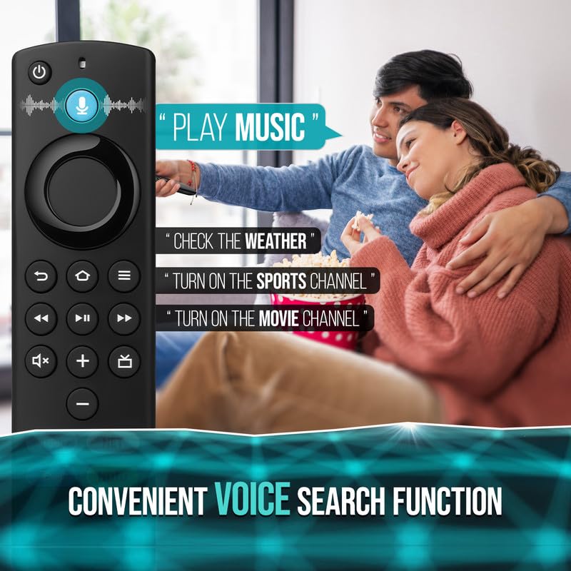 Image of Voice Remote Replacement Control Compatible with All FireSeries, for Stick 4K Max /4K (1st /2nd Gen) & All Fire-TCL TVs Cube, TVs Stick (2nd /3rd Gen) /Lite /QLED, and Insignia Pioneer HD Omni Series