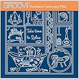  Clarity Stamps Linda Williams\' Time to Relax - Easy Layout A5 Quadratisch Groovi Stanzschablone Platte