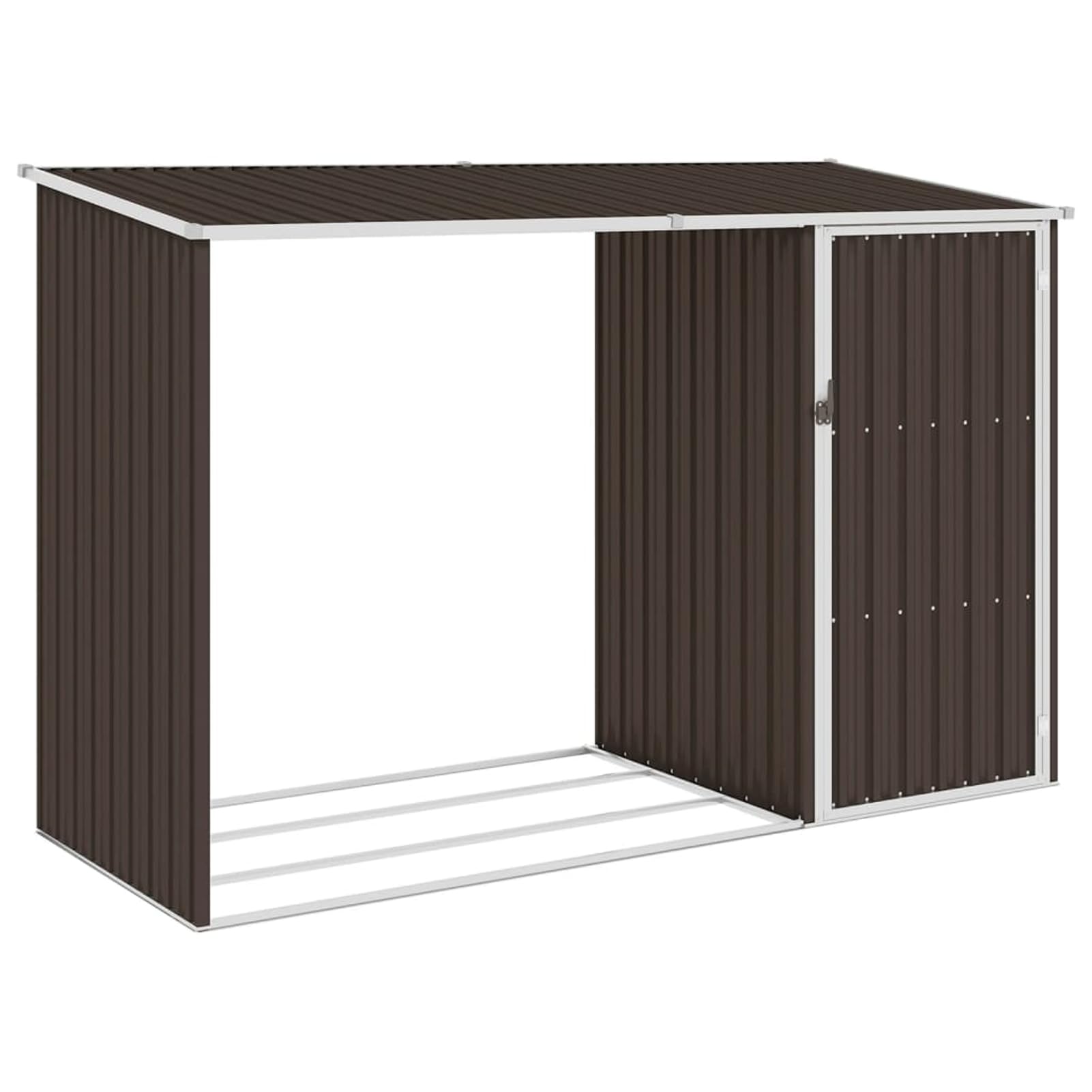 Gecheer Gartenlagerung: 2-in-1 Brennholzschuppen robust und wartungsarm für Outdoor-Tools und Geräte