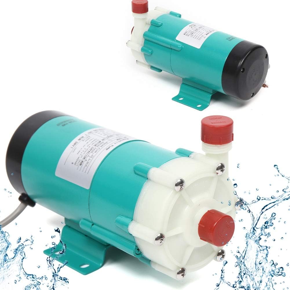 Magnetic Drive Circulating Pump, Engineering Plastic Head Good Sealing Water Circulation Pump Single Suction Home Brewing System Beer Pump 110V (MP-20R)