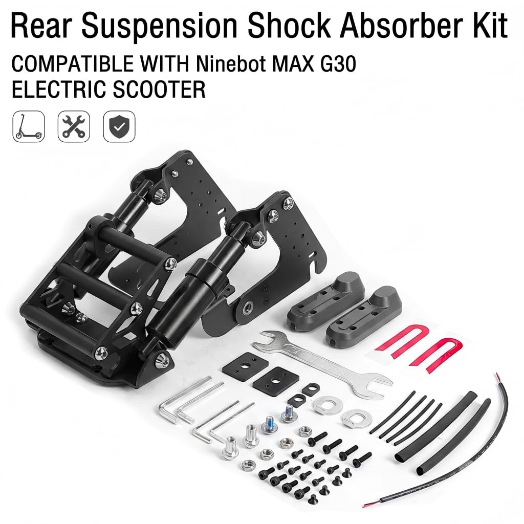 Hinterrad Federung Stoßdämpfer Set, Passend für Ninebot MAX G30 E-Scooter