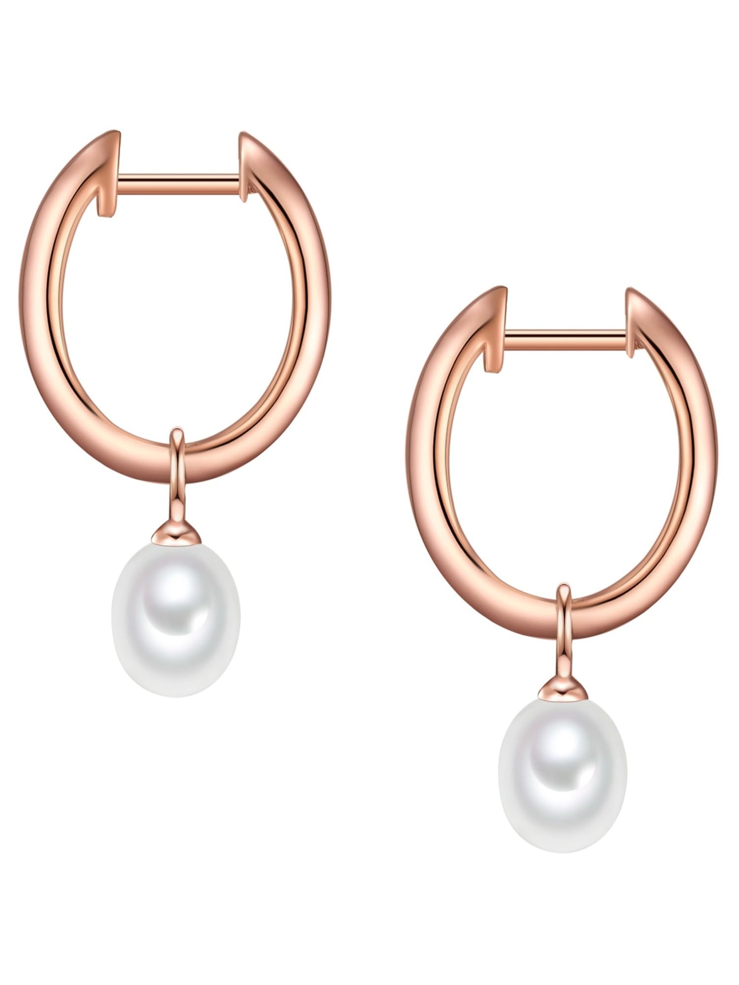 Valero Pearls Damen Ohrringe 925/- Sterling Silber roségold