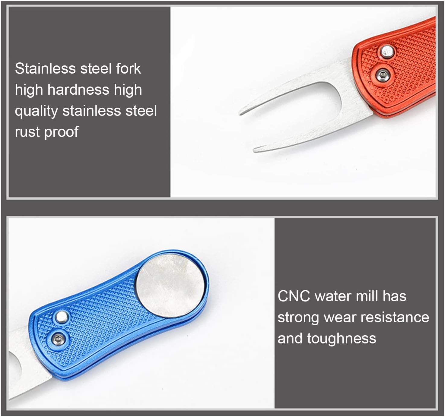 review cdar Golf Divot Tool,Metal Foldable Golf Divot Repair Tool,Magnetic Golf Ball Maker,Golf Pitchfork Putting Anti-Oxidation Heavy-Duty Golf Divot Tool for Training