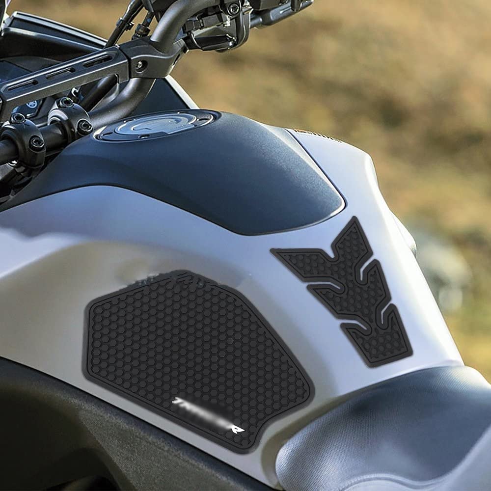 LOTFI Kit 3D Autocollants Protection Réservoir + Genou + Traction Pour Yamaha Tracer 700 / MT-07 2018-2019 - Antidérapant ABS (Taille 20)