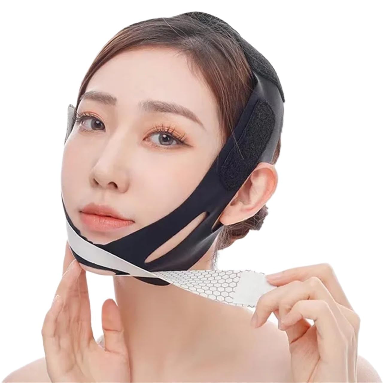 Chin Strap for Sleeping Double Chin Mask, with V-line Face Lift Belt, Men and Women Jaw Exerciser(Color 1)