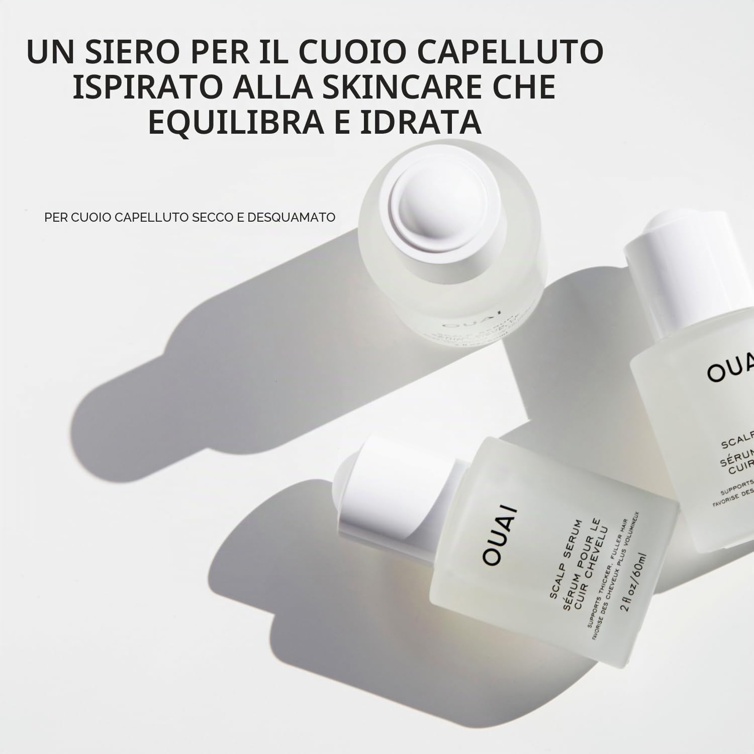 OUAI Siero per cuoio capelluto per capelli più spessi e più sani, formula equilibrante e idratante per capelli dall'aspetto più pieno, 2 Fl Oz