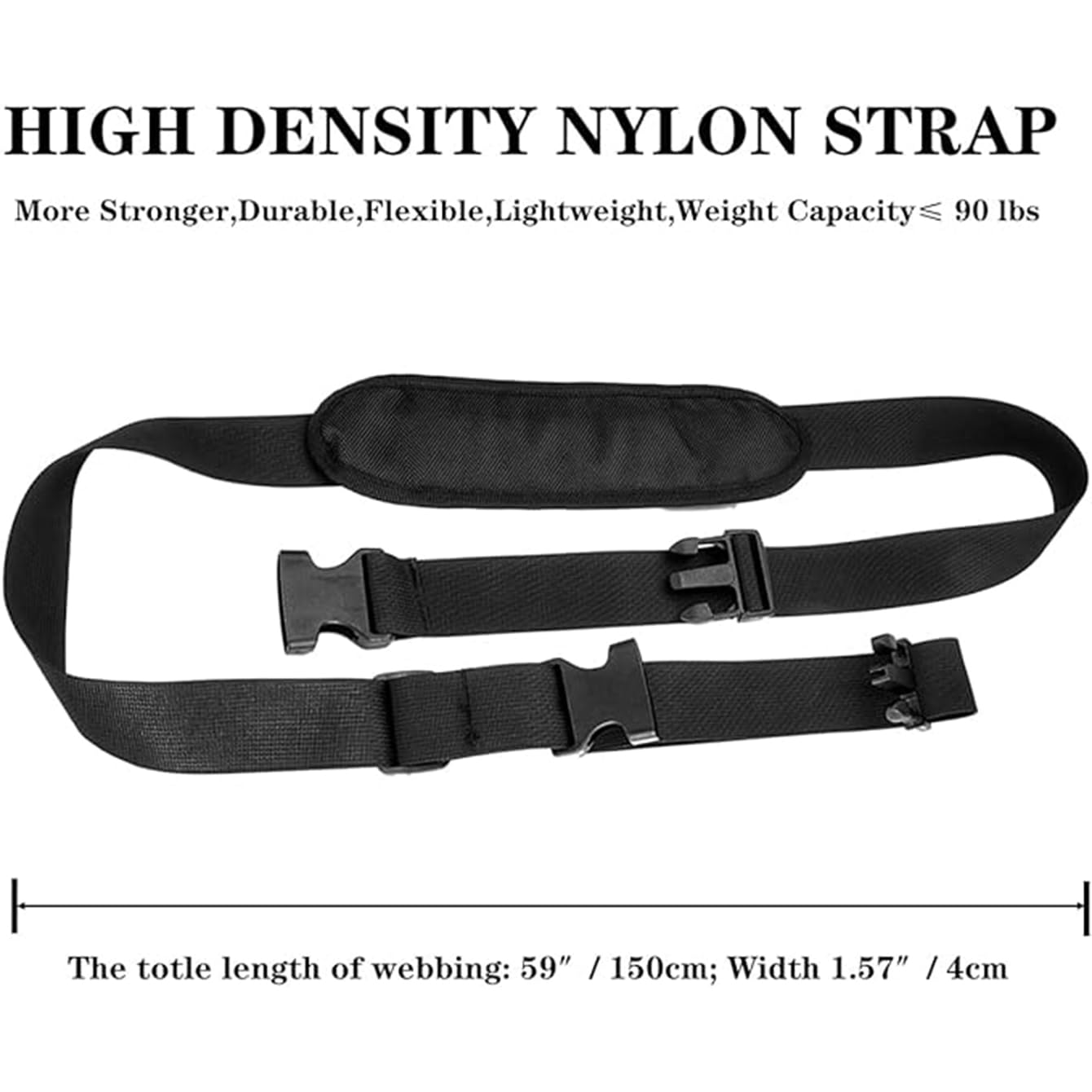 MOPHOEXII 2 Pack Scooter Strap?Adjustable Kick Scooter Straps and Extra-Thick Anti-Slip Shoulder, Kick Scooter Carrying Strap for Beach Chair, Balance Bikes,Kids Bike,Foldable Bikes,Ski Board