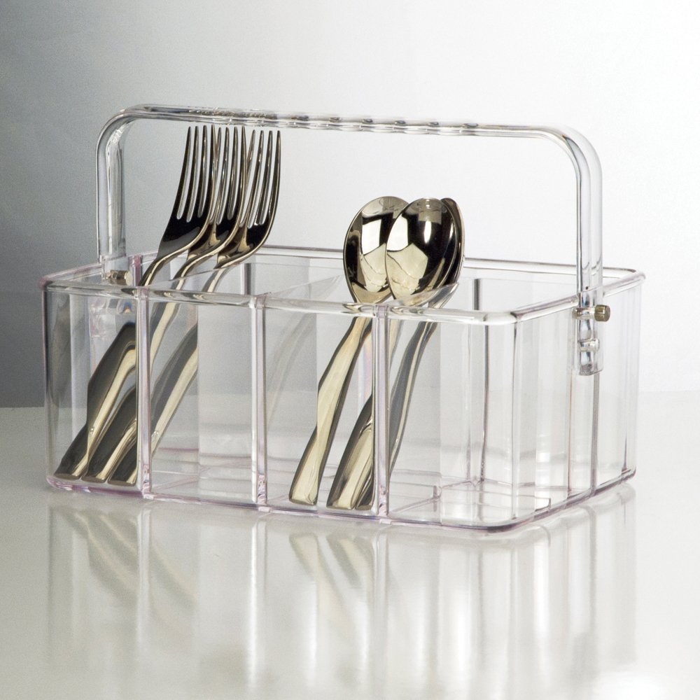 Clear Acrylic Plastic Flatware Carriers