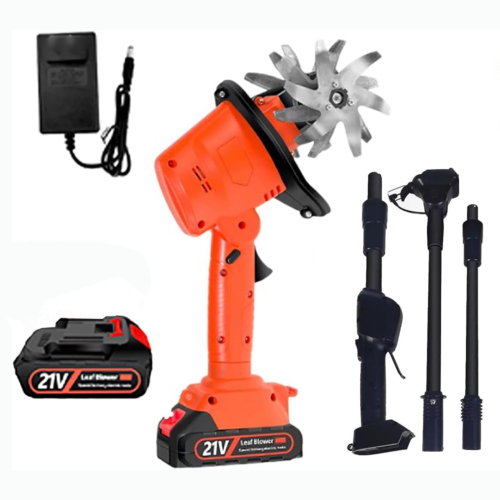 Motobineuse électrique sans Fil portative, 235 TR/Min, cultivateur de Sol de Jardin électrique avec Poteau télescopique, Largeur de Travail de 10 cm et Profondeur de labourage de 10 cm(1 Battery)
