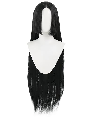 haikyuu Women Boa Cosplay Wig Black Long Straight Daily Anime Party Halloween (black) - black