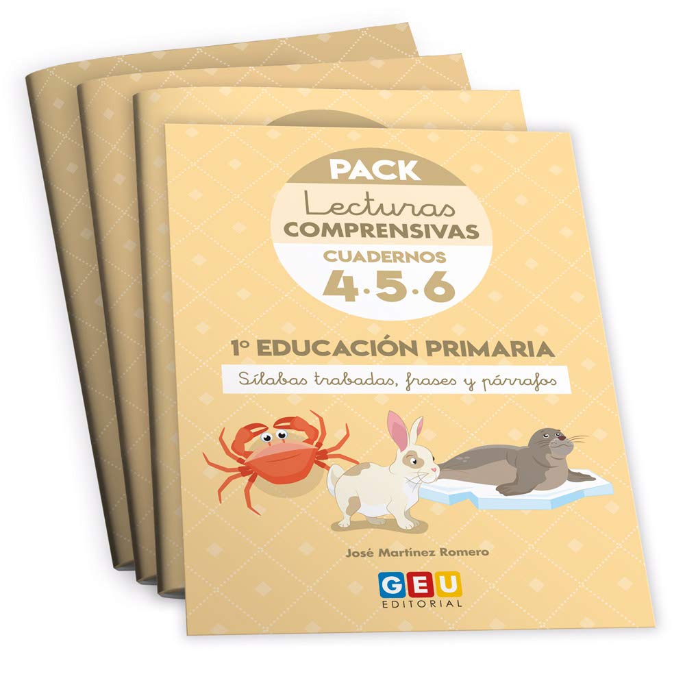 Pack Lecturas Comprensivas 1º Educación Primaria: Cuaderno 4, 5 y 6 Mejora Comprensión Lectora