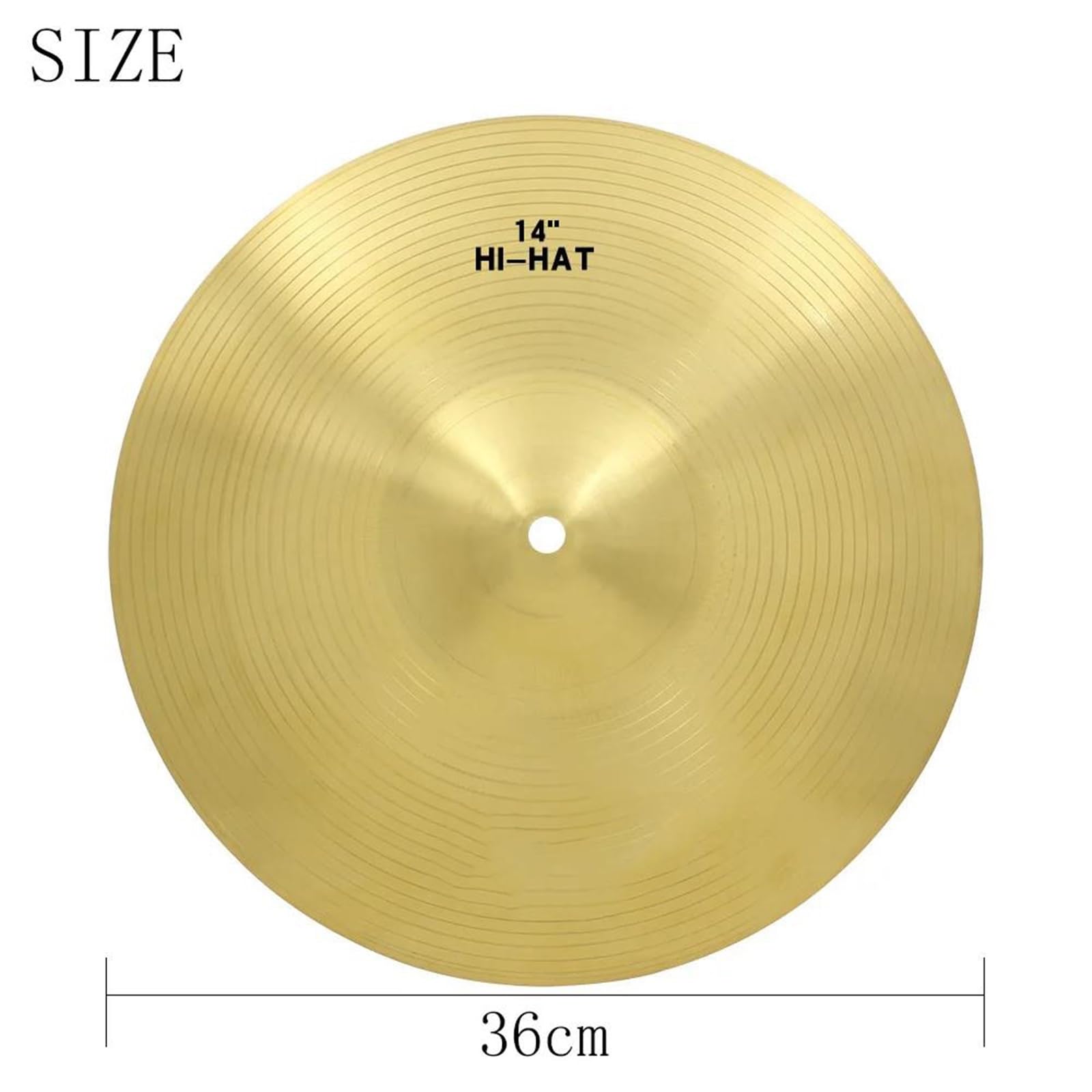 Platillos Profesionales De Batería En Platillo Gong De Latón 14 Pulgadas HI HAT Crash Hi Hat, Kit Platillos Tambor Piezas Instrumentos Percusión