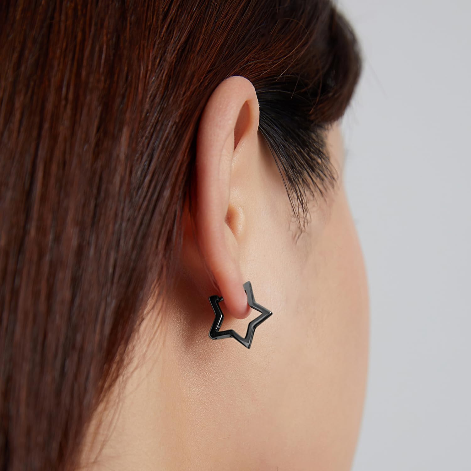 Aretes de estrella de plata de ley 925, bonitos aretes de aro para mujer, hipoalergénicos, pequeños para dormir, tragus, aretes de aro para cartílago, joyería de regalo, Plata de ley, Circonia 4
