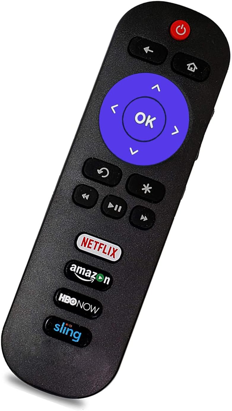 Best Universal Replacement Remote for TCL Roku Smart TV with Netflix, Amazon, HBO Now, and Sling