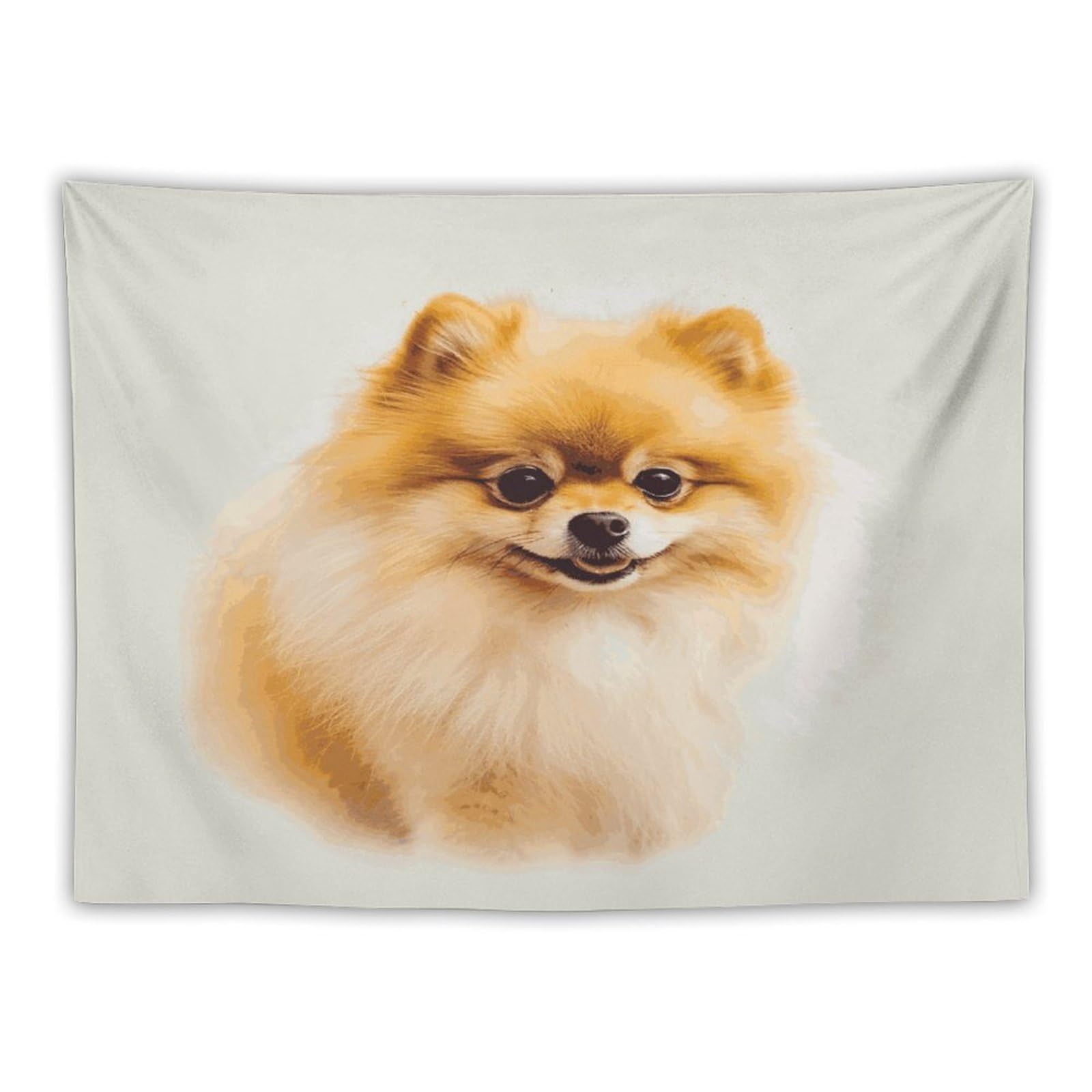 LDGSUPH Yellow Pomeranian Tapestry Wall Hanging Decor Anti-fading Aesthetic Wall Tapestries Fashion Wall Blanket Decor Modern Wall Art Tapestry for Bedroom Home Decor 30"x40"