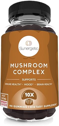 Suplemento de gomitas de hongos de primera calidad, complejo de hongos para la salud inmunológica, el cerebro, el estado de ánimo y el estrés,