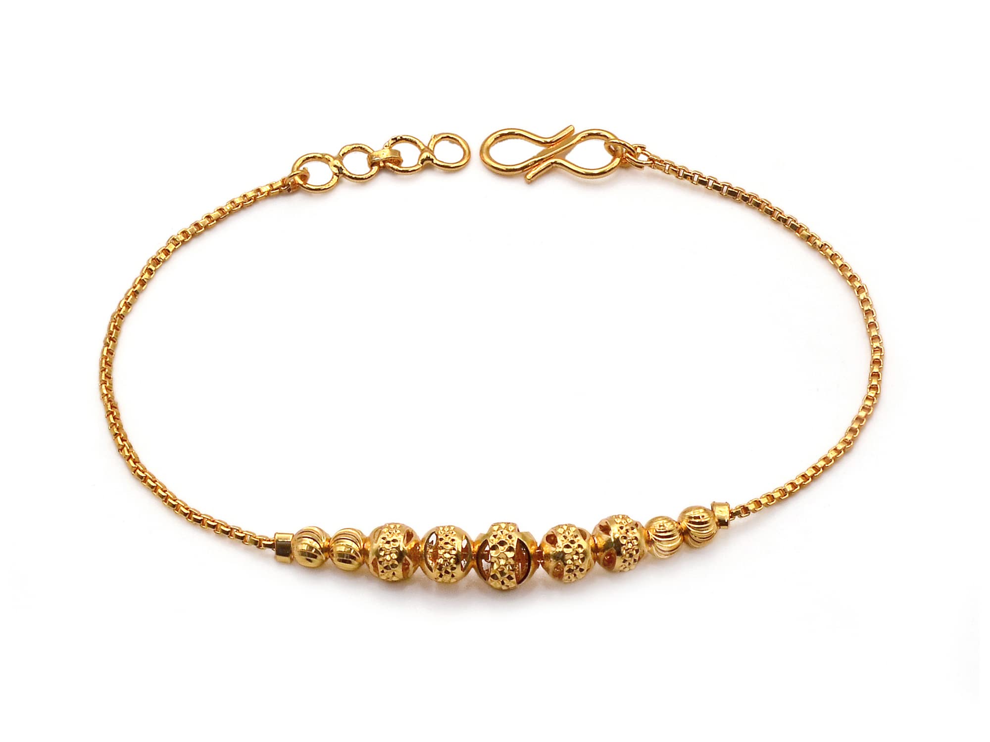 JHBBracelet Bangle Style Gold Plated Beautiful Latest Trend Artificial Hand Bracelets for Girls and Women