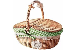 Charming Oval Wicker Basket: An Enchanting Raffle Delight