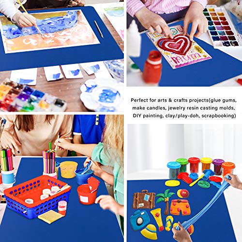 Silicone Mat Navy Blue 27.6 x 19.7 inches, Gartful Silicone Crafts Sheet for Resin Arts, Casting Molds Mat, Countertop Protector, Placemat Large Table Mat Desk Saver Pad, Nonstick Nonskid Heat-Resistant - Thumbnail 6