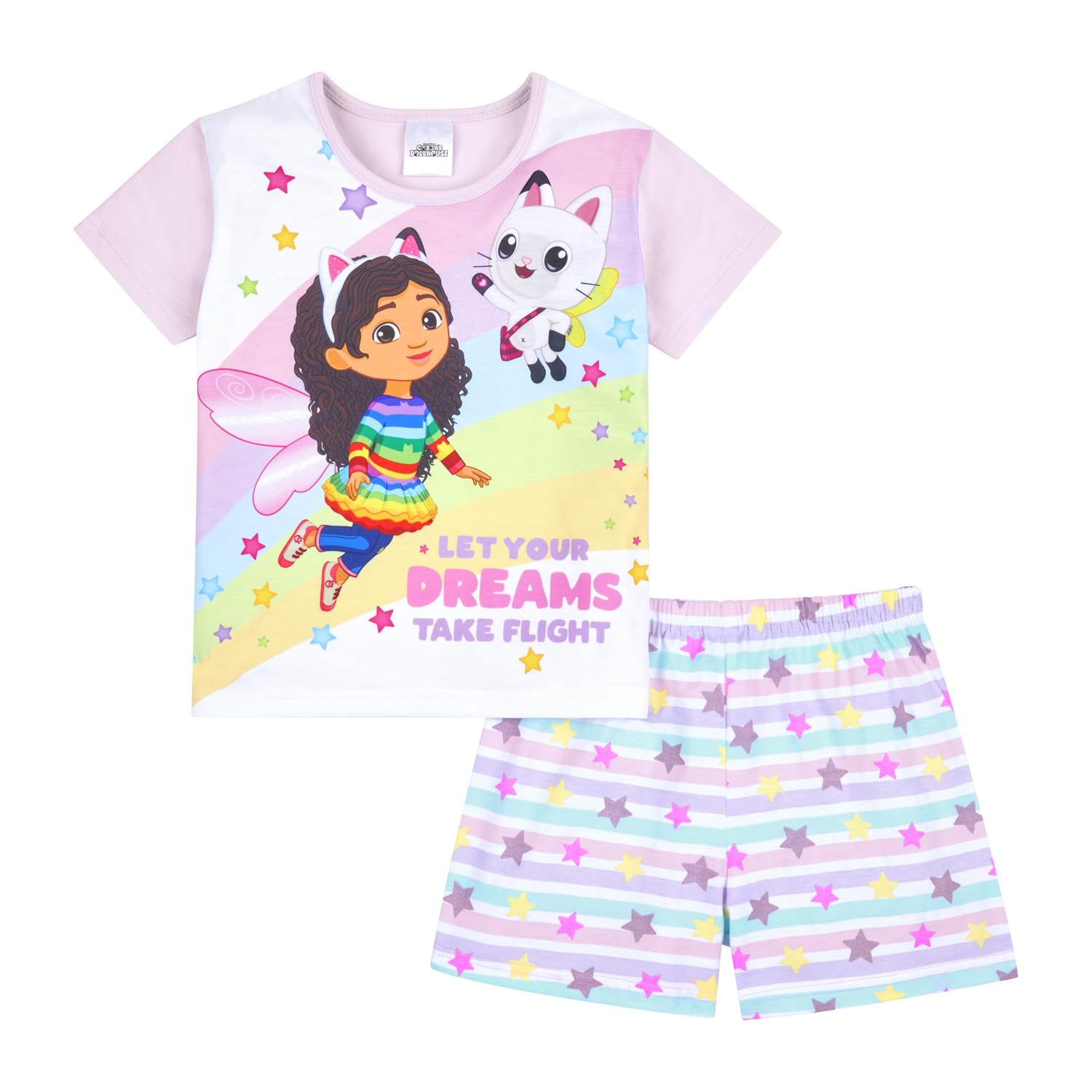 Gabby's Dollhouse Girls Pyjamas Short Pjs Set, Girls Nightwear Sleepsuit 4-5 Years Lilac