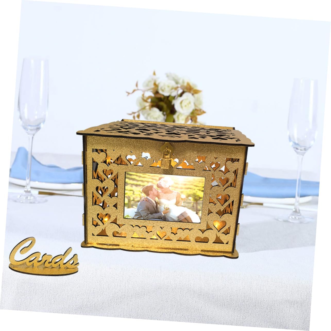 LIFKOME 1set Card Box for Weddings and Graduations Elegant Hollow Design for Greeting Cards and Assembly Beautiful Keepsake Storage Box
