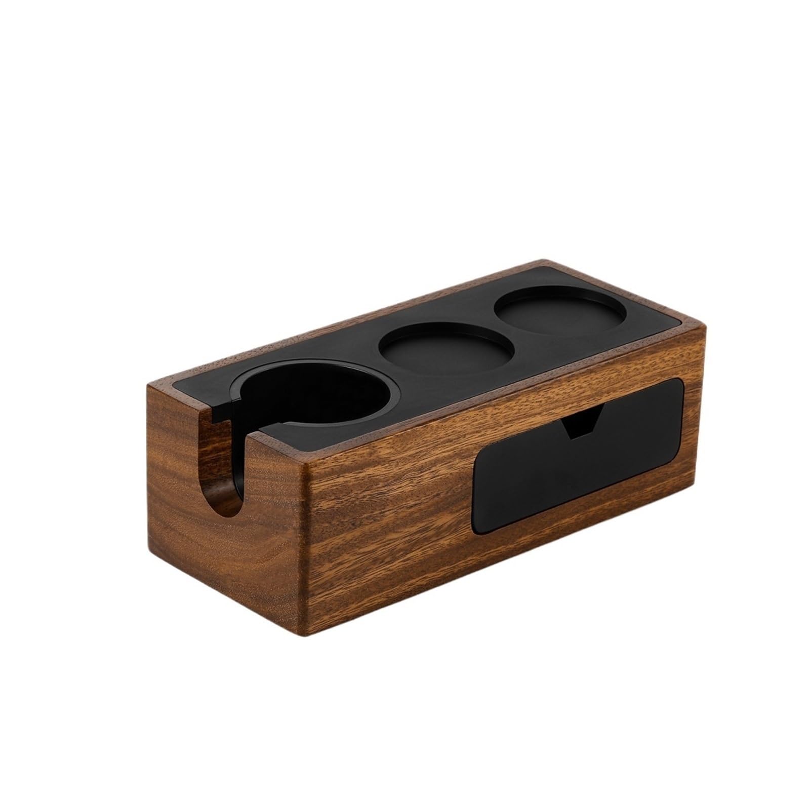 Portafiltro de café, Soporte for Tamper, tapete for Espresso, Soporte de Madera, Herramientas for café, Caja de Golpe, Accesorios de café for Barista para Cocina, Cafetería(Light Grey)