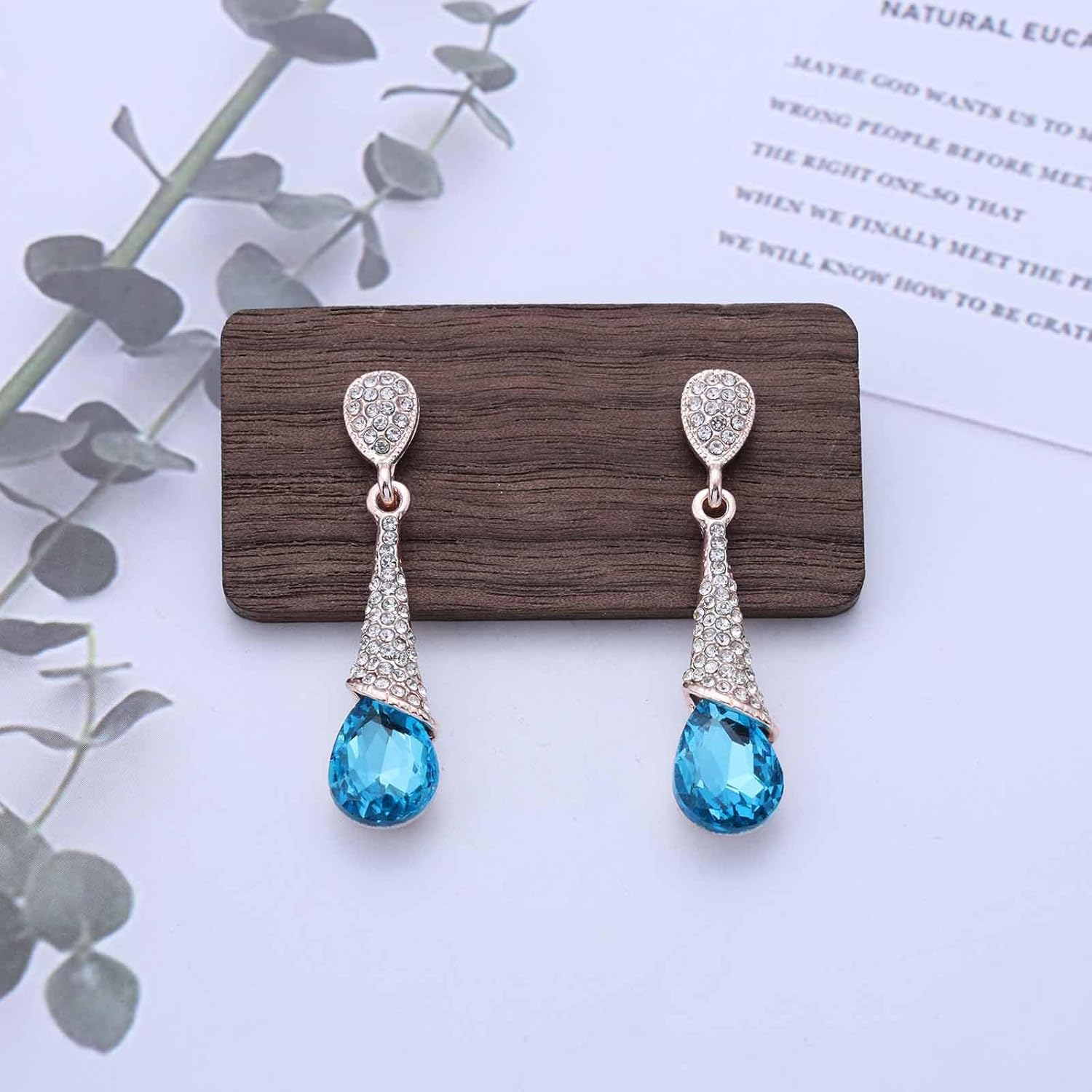 Andelaisi Boho Ruby Teardrop Dangle Earrings Vintage Long Crystal Waterdrop Earrings Red Gemstone Teardrop Earrings Personalized Paved CZ Teardrop Stud Earrings Jewelry for Women - Image 6