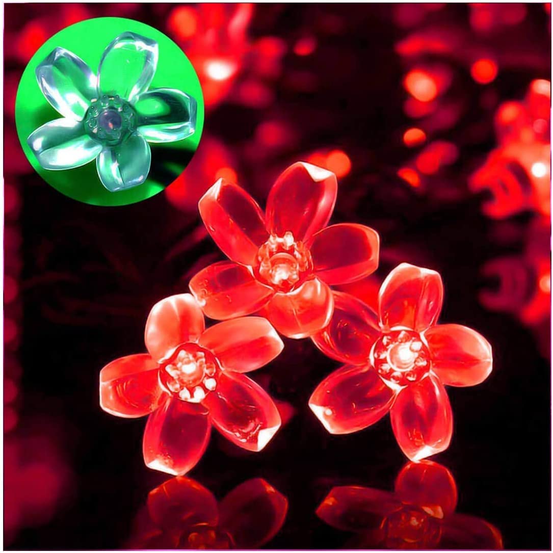 X14 Store 16 led Silicone Blooming Flower Fairy String Lights, Series Lights (Red, Corded Electric,) (B0D3768VK1) Amazon Price History, Amazon Price Tracker