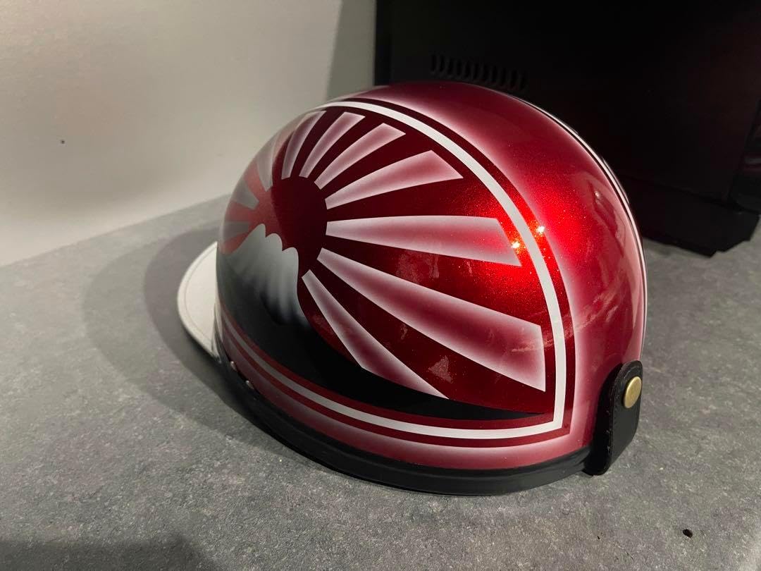 赤金 富士日章 コルク半 ヘルメット 旧車會 暴走族 三段シート