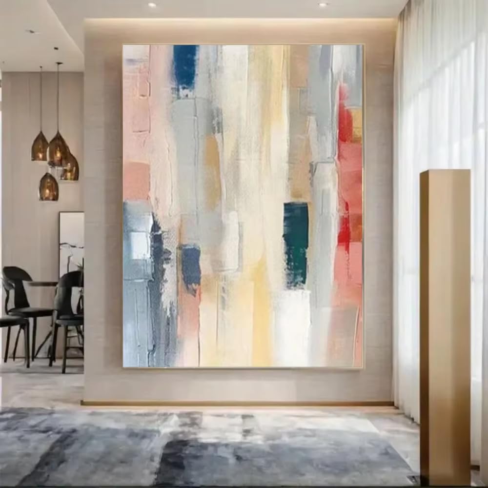 AEFOUU Wall Art Canvas Picture Print Large Colorful Abstract Canvas Painting Modern Colorful Painting Wall Art Living Room Decor(80x140cm/32x55in/Internal Frame)