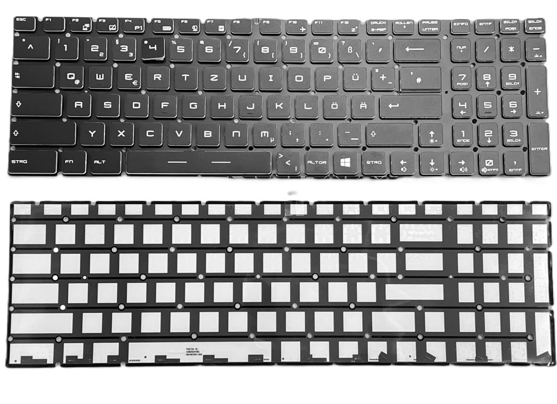 Teclado alemán compatible con MSI GT72 2PC Dominator