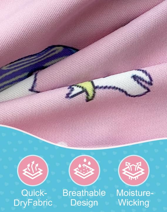 Girls Long Sleeve Rash Guard Swimsuit, Two Piece Bathing Suit Set2