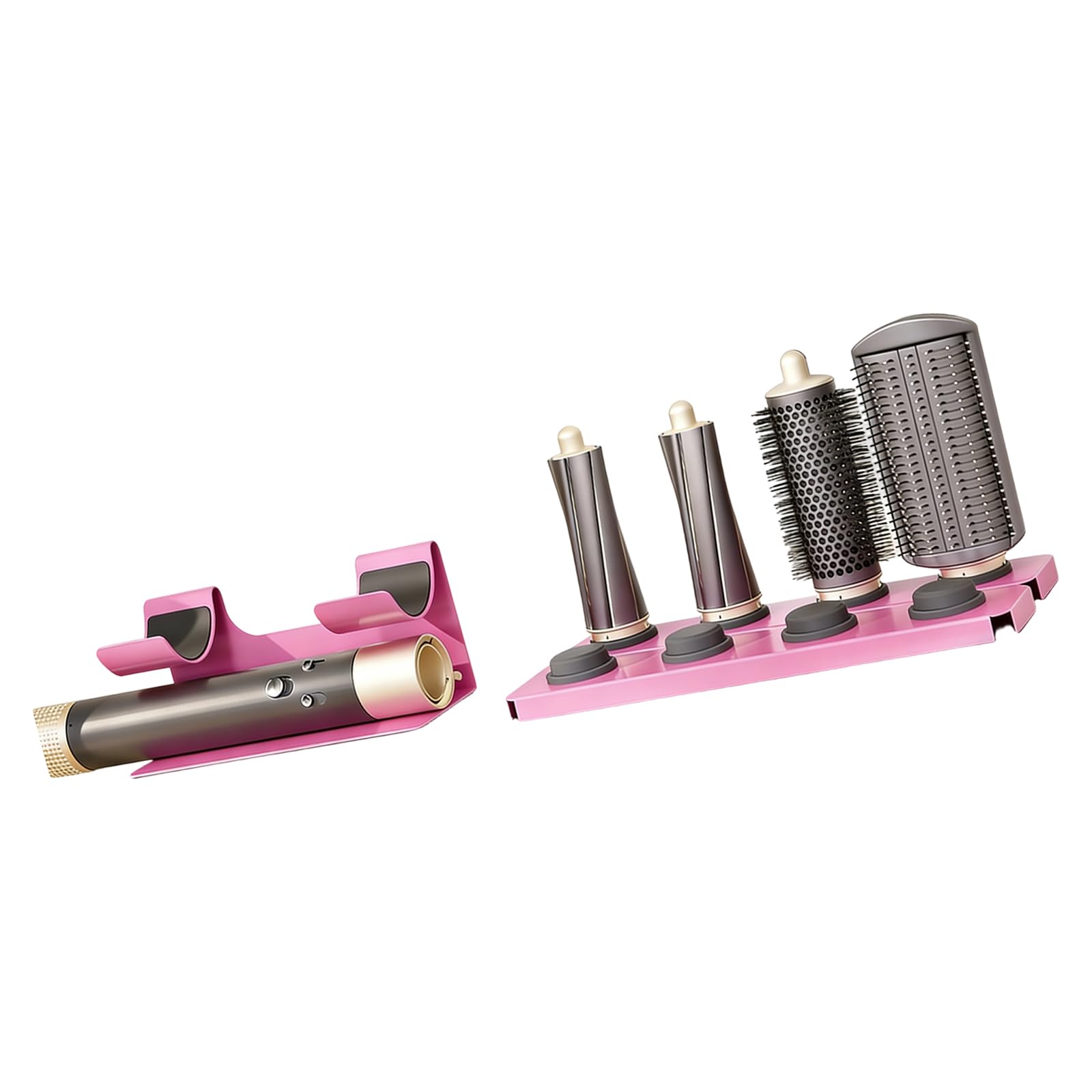 Einfache Installation des Föhnhalters ohne Löcher erforderlich, ideal für Badezimmer oder Schlafzimmer, magnetisches Föhnregal