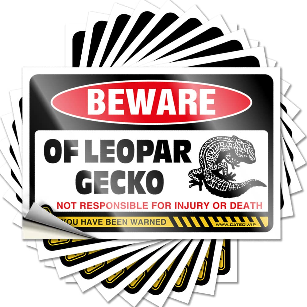 Beware of Leopard Gecko Tattoo Retro Decor | Good Case Removable Decal Pack(6X9CM)