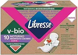 Libresse V-Bio, Absorvente Noturno 10 unidades