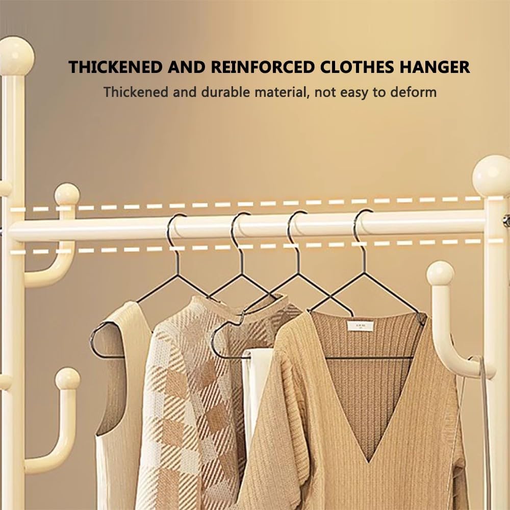 モダンなコートラックスタンド、靴収納付き、頑丈なコートツリー、フック付き、廊下、リビングルーム、寝室に最適な広々としたナイザー -