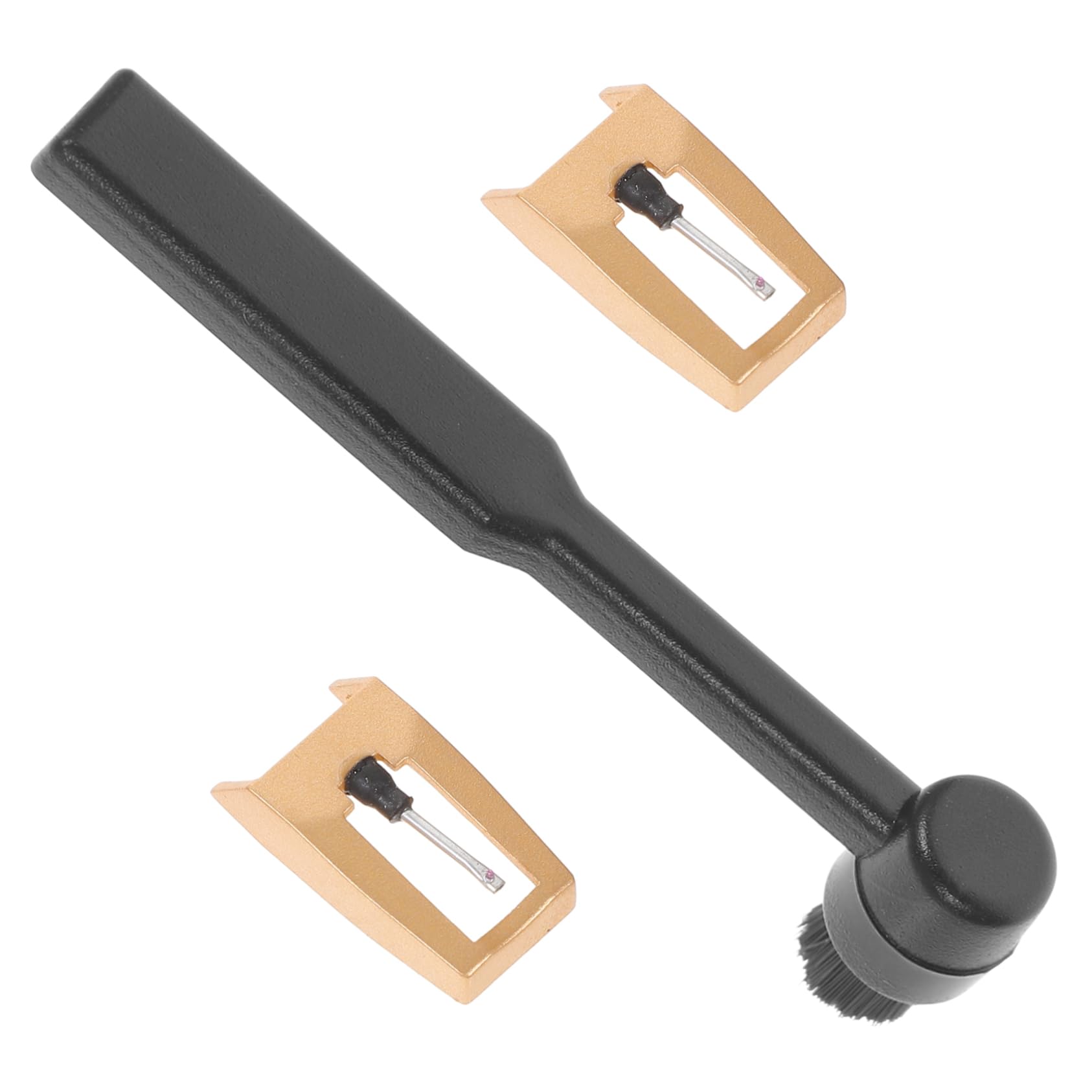 NULYLU Turntable Needle Replacement 2 Pack Record Player Needles for Vinyl Records Stylus with Cleaning Brush