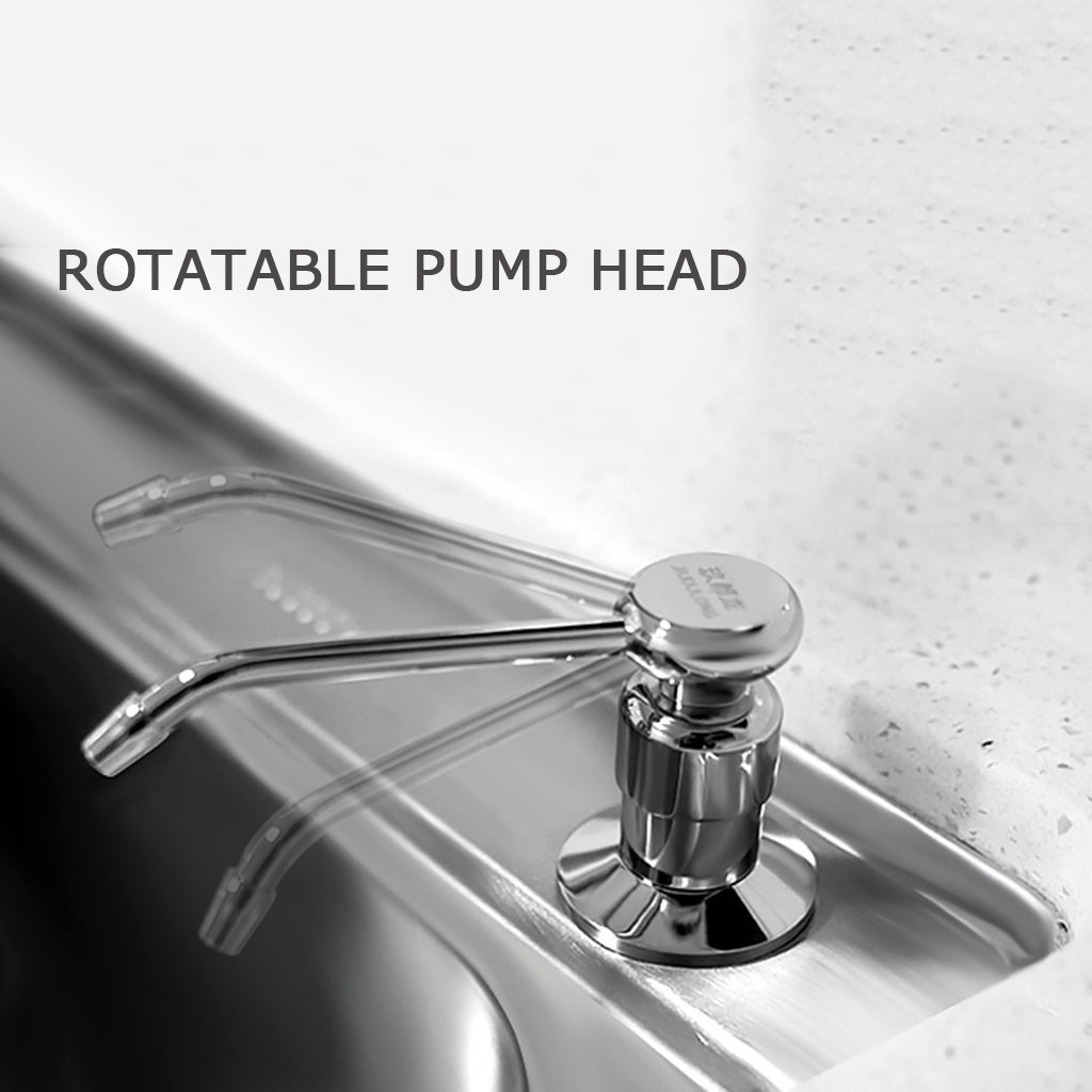 Dispenser di Sapone da Cucina Dispenser di Sapone da Incasso con capacità 350ml Diametro del Foro Adatto 26mm-40mm