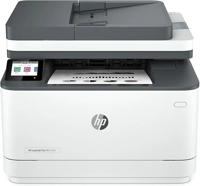HP Laserjet Pro MFP 3101fdw Wireless Black &amp; White All-in-One Laser Printer, Scanner, Copier, Fax, Best-for-Office (3G628F) ENERGY STAR