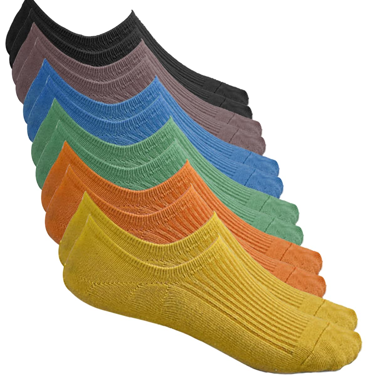 6 Pairs Calcetines Invisibles Hombre & Mujer, Algodón Transpirable Calcetines Cortos Elástco Con Silicona Antideslizante Calcetín Para Zapatos de Casuales