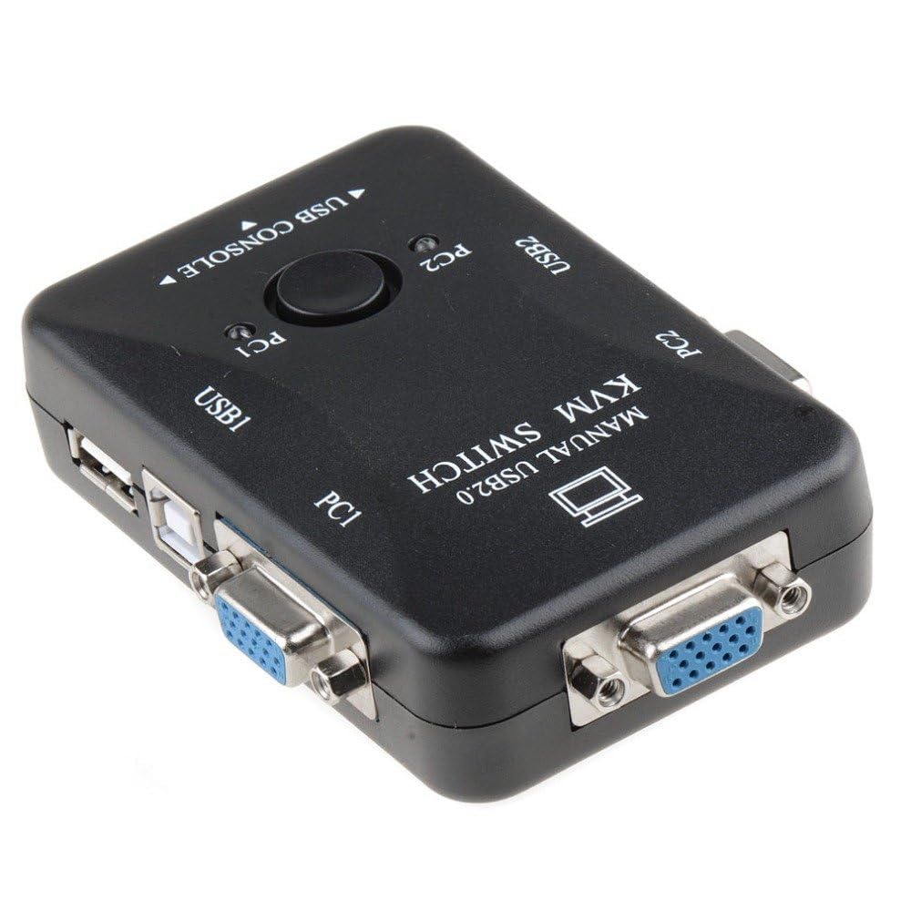 BKC USB 2.0 KVM Switch Box, 2 Port VGA Selector with USB Console, Black-picture-31