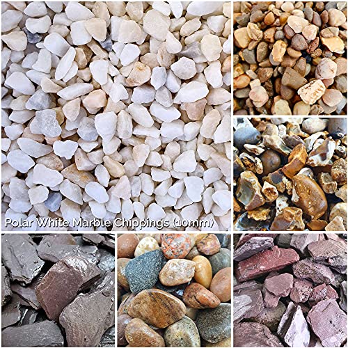 Elixir Gardens Decorative Coloured Stones Pebbles Cobbles Slate Paddlestones Gravel Chippings...