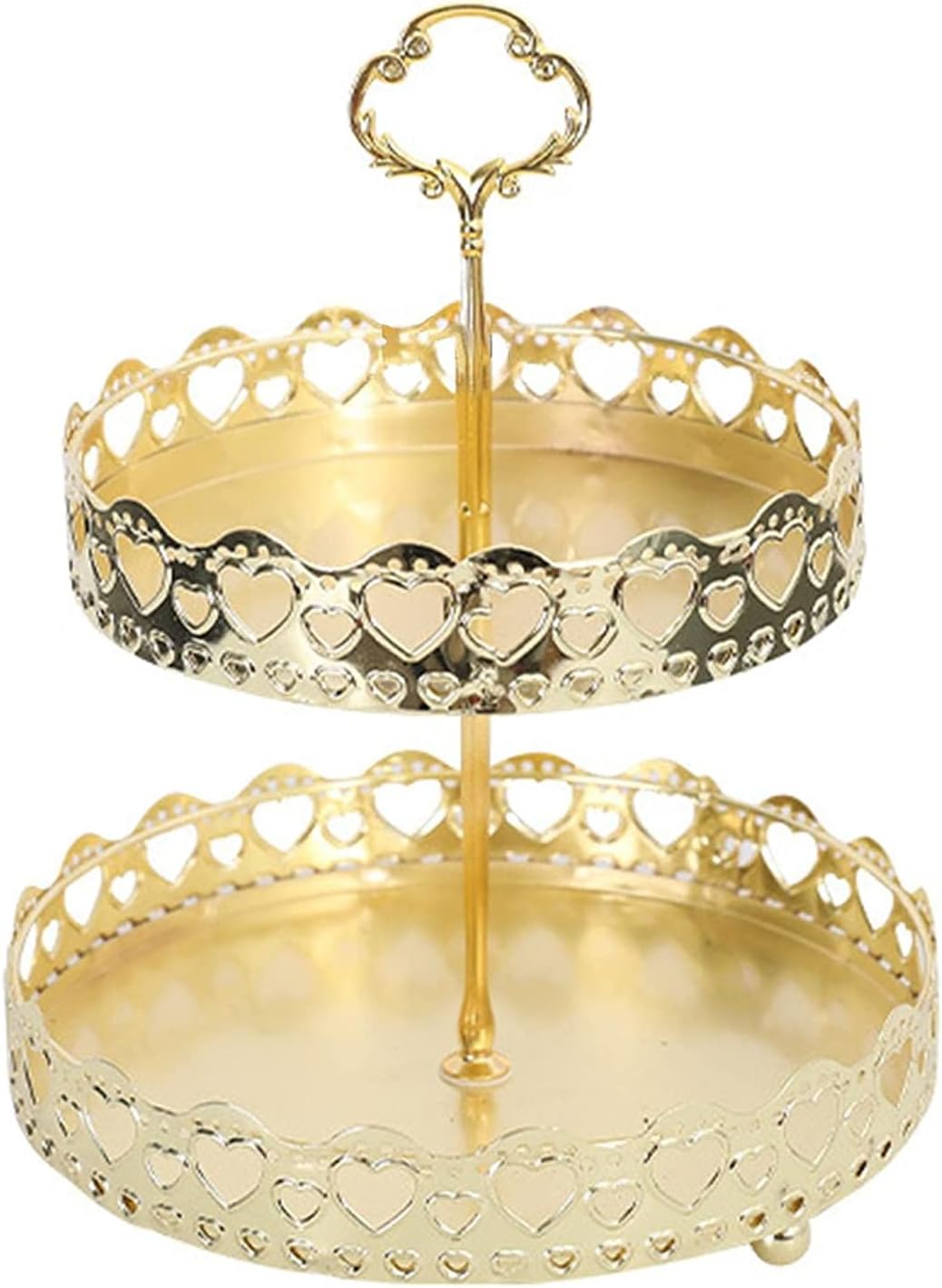 NOBONU 北欧の高級2段ケーキスタンドプレートフルーツスタンドトレイ収納ラックキッチンファッションビートケーキフルーツフルーツデ