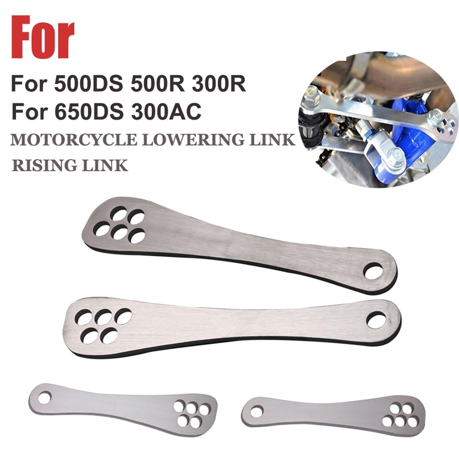 Levier de coussin de suspension de bras arrière de moto, lien ascendant d'abaissement de chute, for Loncin, for VOGE, 500DS 500R 300R 650DS 500AC 500, for DS, 500 R Kit de liaison d'abaissement